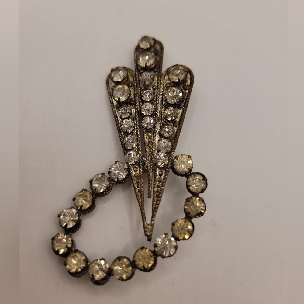 Antique Georgian Rhinestone Brooch Pin